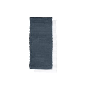 Harman S/2 Solid Pantry Terry Towels 16x24" Blue