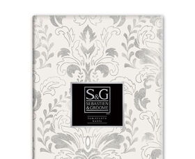 SEBASTIEN & GROOME Walburg Print Tablecloth Grey 54"X70" Oblong