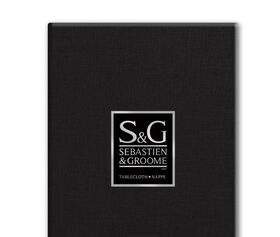 SEBASTIEN & GROOME Linen Look Tablecloth Black 60"X144" Oblong