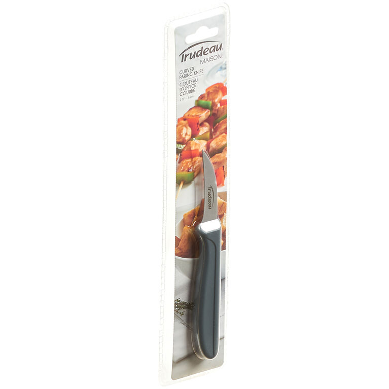 Trudeau Curved Paring Knife Charcoal 2.5"