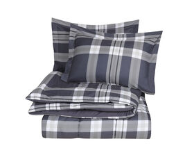 Swift Home - Printed Comforter Set Double/Queen Plaid