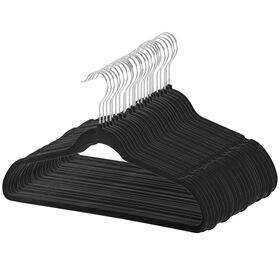 Westex 25-Pack Black Velvet Non-Slip Hangers