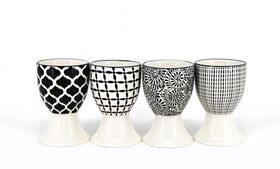 BIA S/4 Egg Cups, Bk & Wh