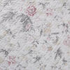 Laura Ashley Breezy Floral  3 Pc Double/Queen  Quilt Set, Pastel Grey