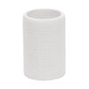 Harman Linen Polyresin Tumbler 3x3x4.5" White
