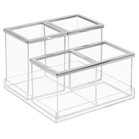 iDesign Clarity Vanity 4-Piece Organizer Clear