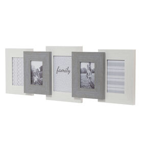 Kiera Grace Neutral 5-Photo Family Collage Frame, White