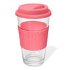 S&CO Safdie Glass Mug Silicone Sleeve Pink