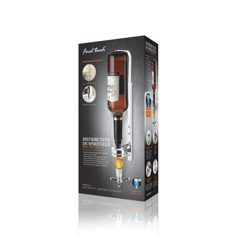 Final Touch Single Bottle LED Wall / Table Mounted Liquor Dispenser