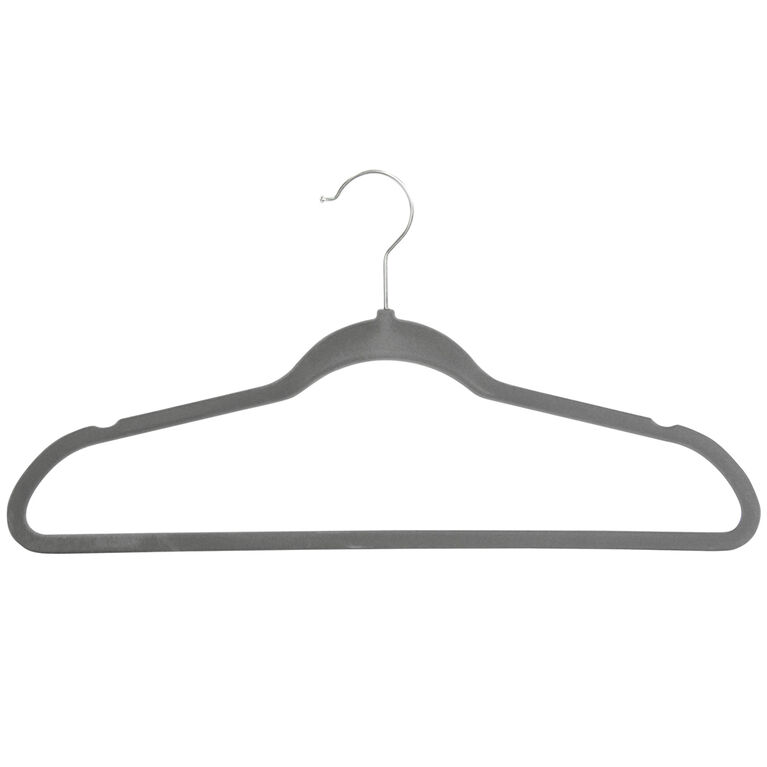 Westex 25-Pack Grey Velvet Non-Slip Hangers
