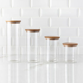 S&CO Safdie Glass Jar Bamboo Lid 1.4L