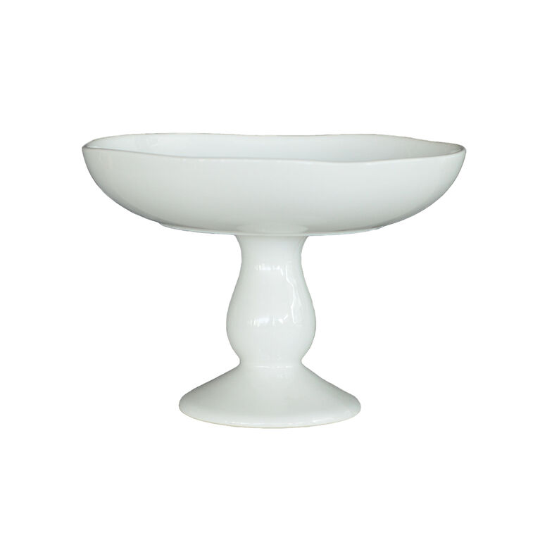 Tannex Fable Footed Serving Bowl 10.25" White