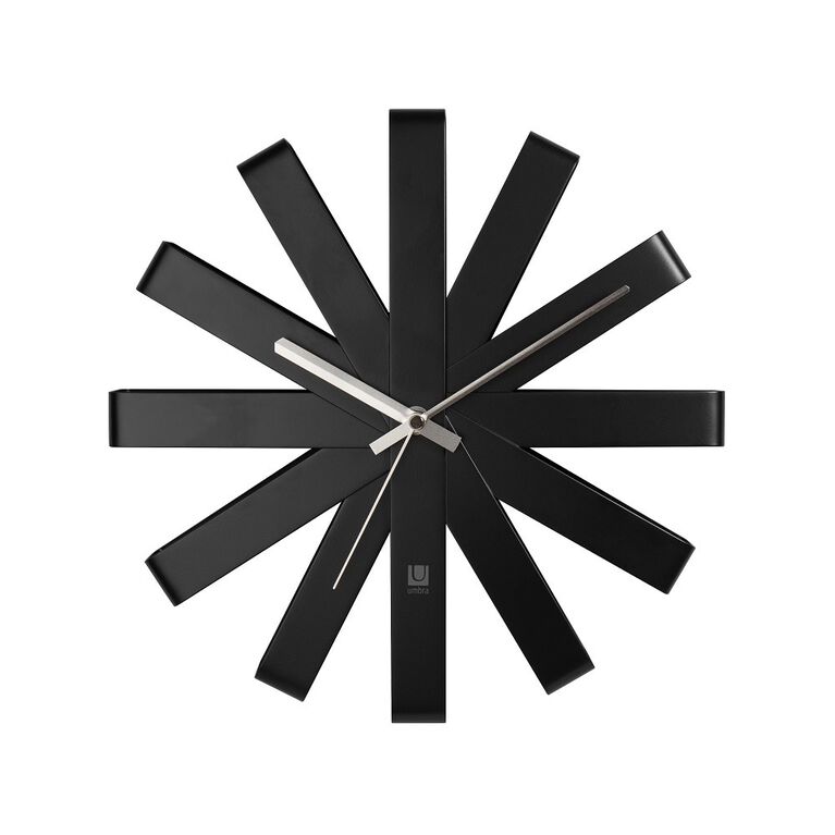 Umbra Ribbon Wall Clock 12" Black
