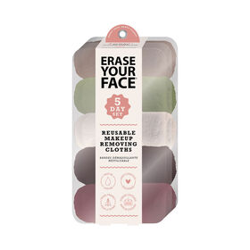 Erase Your Face 5Pc Hardshell Case Cloths Set - Assorted
