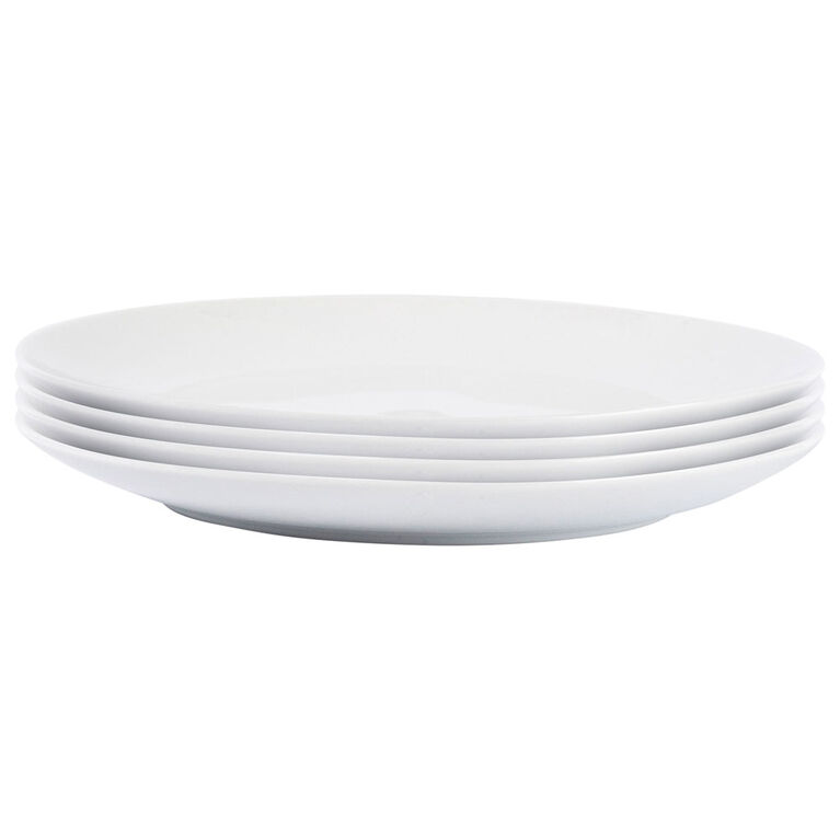 S&CO Gourmet Coupe Side Plates 21.5 Cm  set of 4, Superwhite