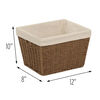 Honey Can Do Medium Lined Paper Rope Basket Brown