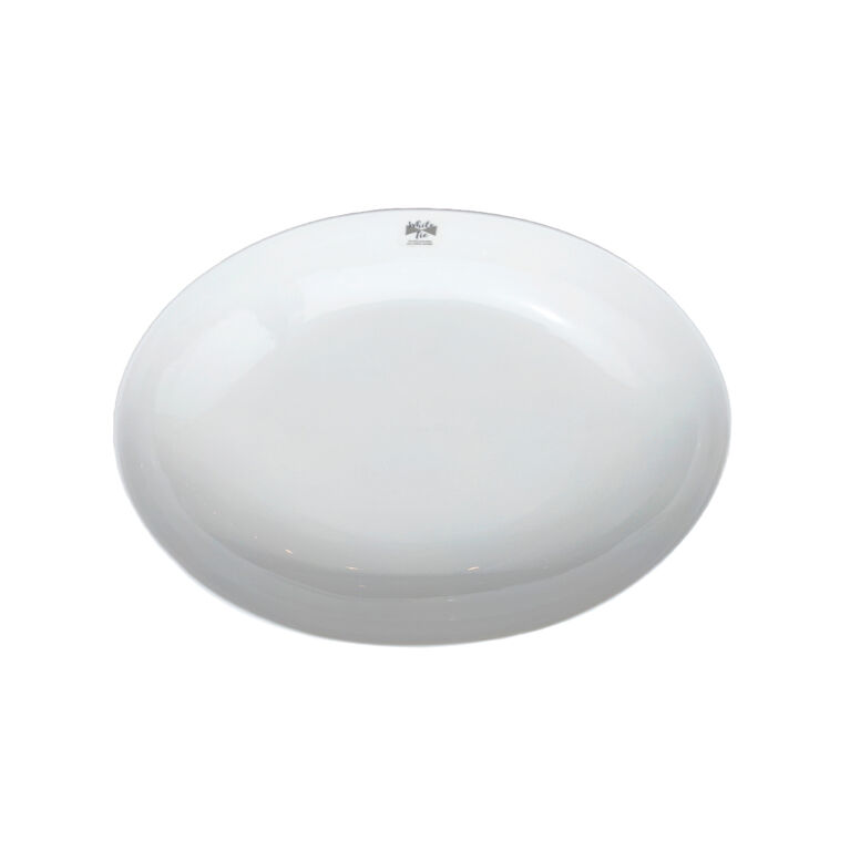 Tannex White Tie Oval Dish 7" X 5.5"