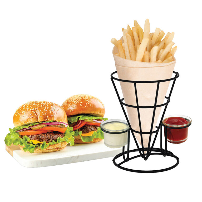 JS Gourmet French Fries Cone With 2 Bowls