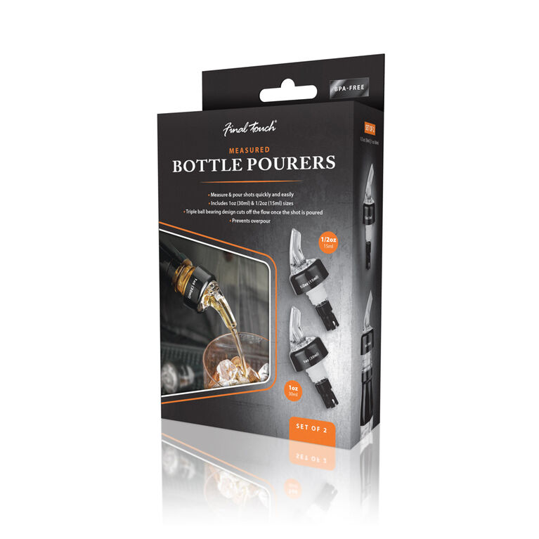 Final Touch Measured Bottle Pourers - Set of 2
