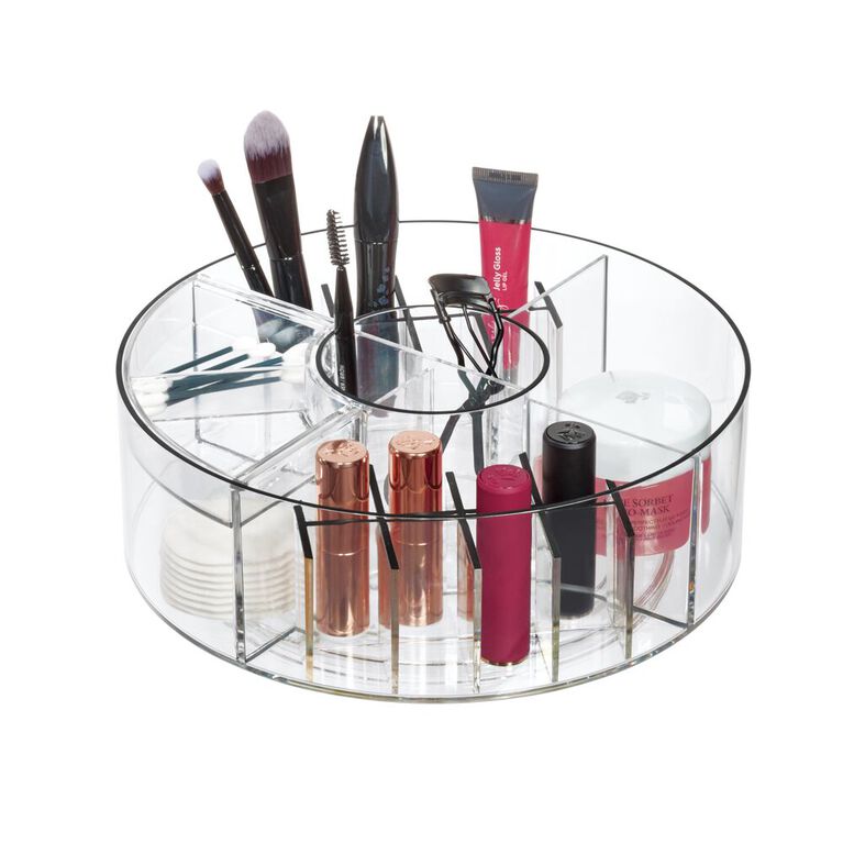 iDesign RPET Onyx Cosmetic Carousel Clear