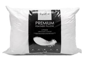 Signature Premium Feather 2 Pack Pillow Jumbo