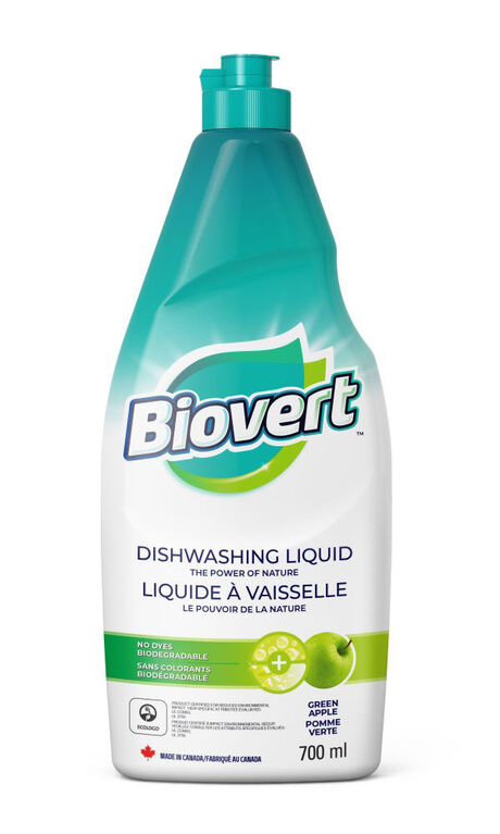 Biovert Dishwashing Liquid 700 ml - Green Apple
