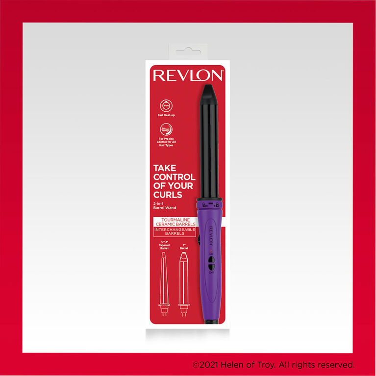 Revlon 2-in-1 Interchangeable Iron, 1" to 3/4"
