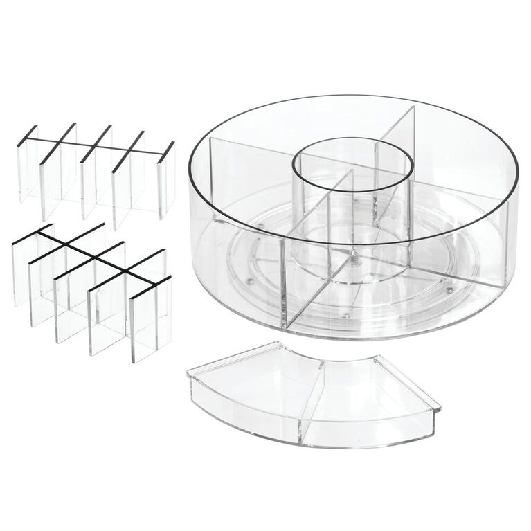 iDesign RPET Onyx Cosmetic Carousel Clear