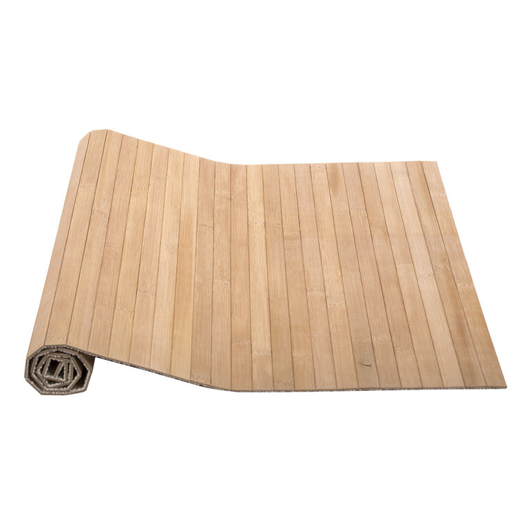 Bodico Non-Slip Bamboo Bath Mat, 20"L x 32"W, Beige