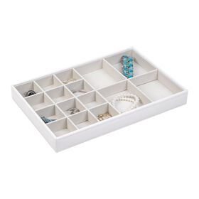 Richards 16 Compartments Tray Large Pebble White