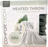 Comfortech Heated Throw Ripped Plush Pewter
