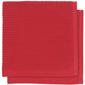 Ripple Red Dishcloths Set of 2