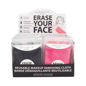 Erase Your Face Pdq 1Pc Makeup Removing Cloths - Pink & Black