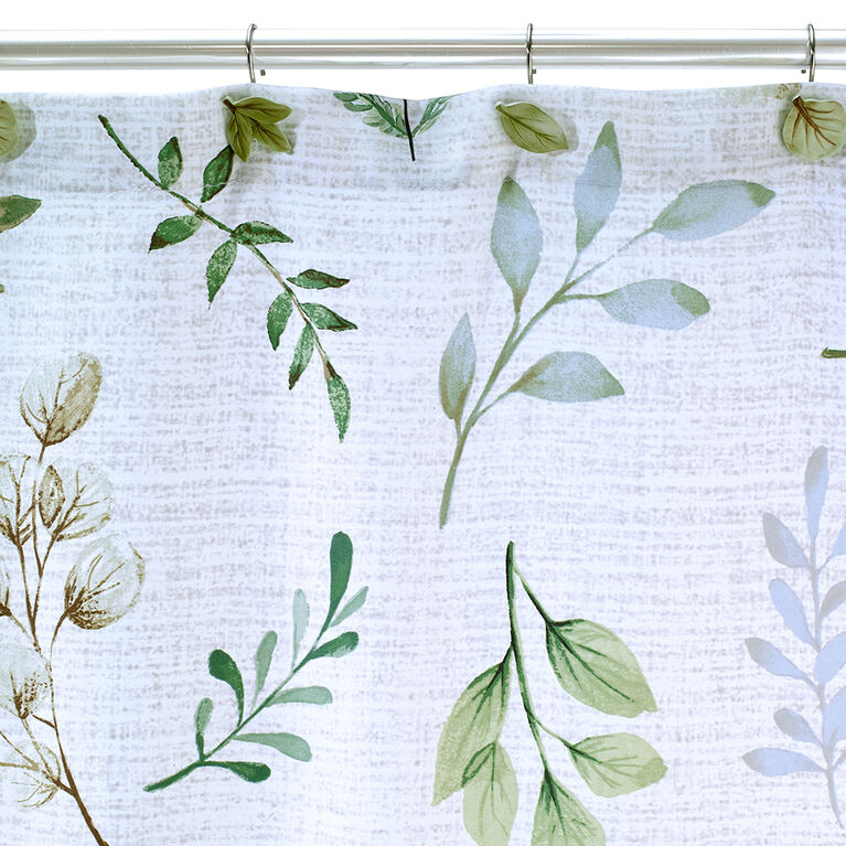 Avanti Linens Ombre Leaves Multicolor Shower Curtain