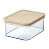 iDesign RPET Crisp 6 x 8 Bin with Wood Lid Clear/Natural