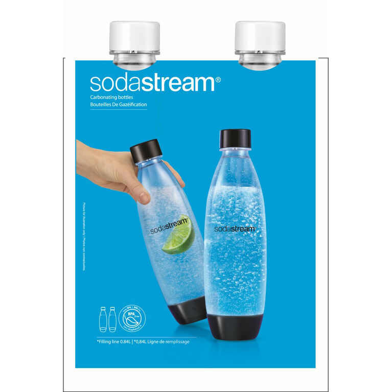 Sodastream 1L White Fuse Bottles 2Pk