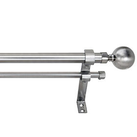 Versailles Ball Double Rod Brushed Nickel 72-144
