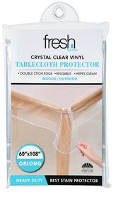 Fresh Home 60"x108" Oblong 3.6 Gauge Clear PVC Tablecloth Protector