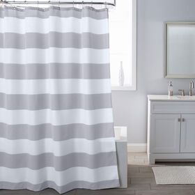 Moda At Home Queen Stripe Shower Curtain 72"X 72"