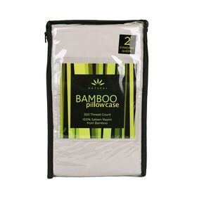 Natural Home Bamboo Pillow Case Beige Queen
