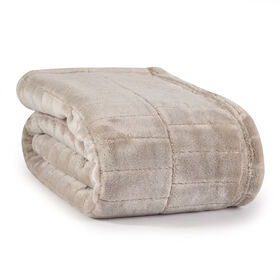 Nemcor Recycled Textured Blanket (Queen) - Taupe