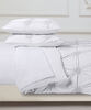 Swift Home Double/Queen Duvet Cover Set - Floral Ruched, White