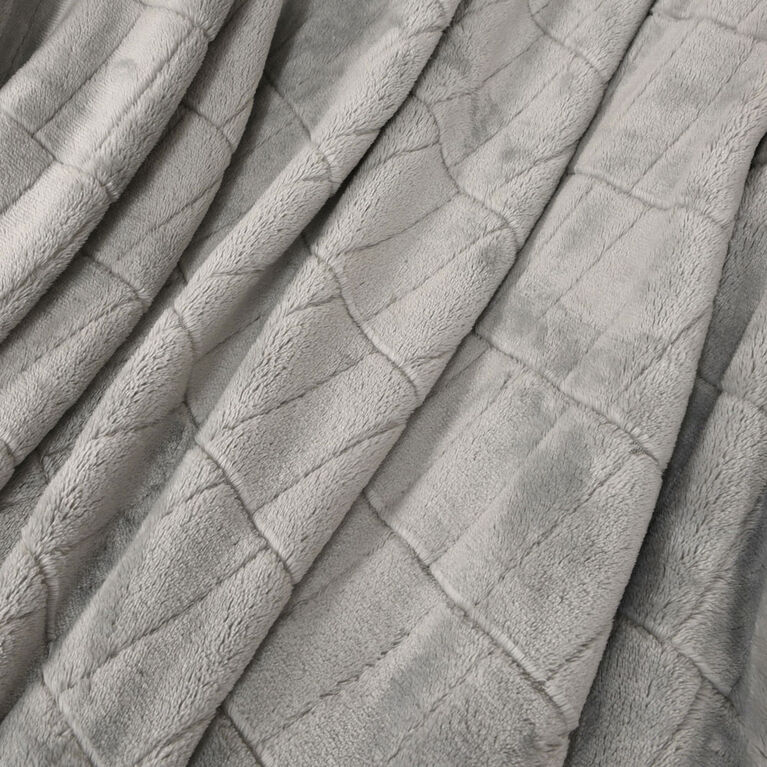 Nemcor Recycled Textured Blanket (Queen) - Grey