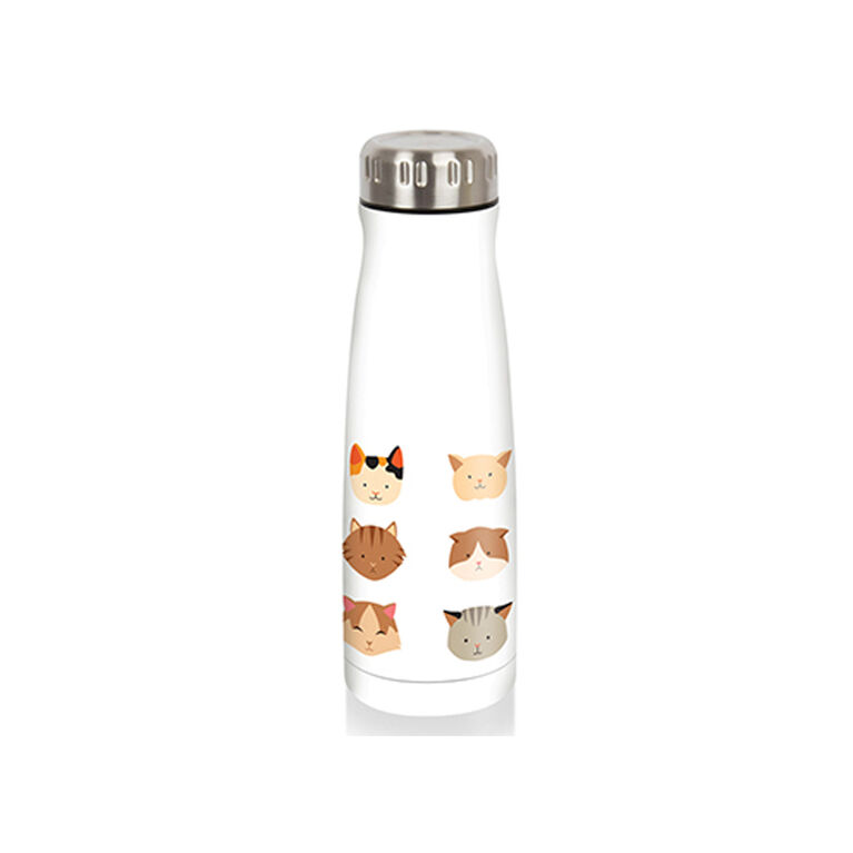 PURE Stainless Steel Insulated Animal Print Mini Water Bottle for Kids, 12 Ounces - colour may vary, selected at random, 1 per order