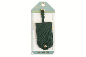 Core Home Round Flip Luggage Tag - Forest Snake