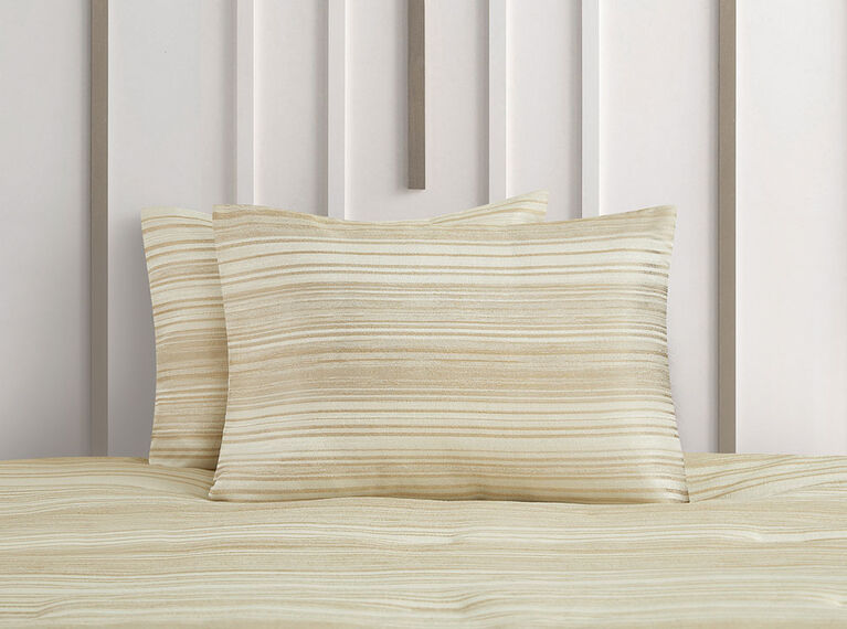 Beco Home Golden Stripe 10 Pc Queen Biab Comforter Set