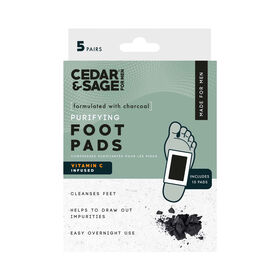 Cedar & Sage 10Pc Purifying Foot Pads - Charcoal & Vitamin C