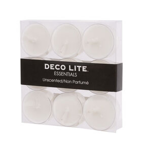 Deco Lite Unscented Tealights, 9 Pack
