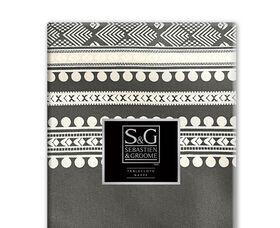 SEBASTIEN & GROOME Barani Stripe Print Tablecloth 54"X70" Oblong