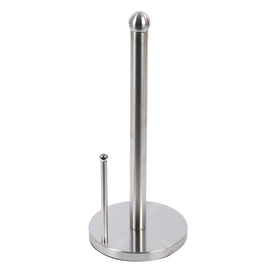 Luciano Housewares Satin Nickel Finished Stainless Steel Paper Towel Holder for Kitchen, 12.9 x 5.9 inches, Silver